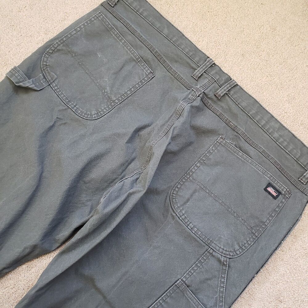 Lot Of 2 Dickies Carpenter Pants Size 44x32 Mens Beige & Gray Duck Canvas - Picture 6 of 16